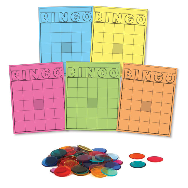 HYGLOSS PRODUCTS INC. Hygloss® Bingo Cards & Chips Set, 1000 Chips, 50 Cards