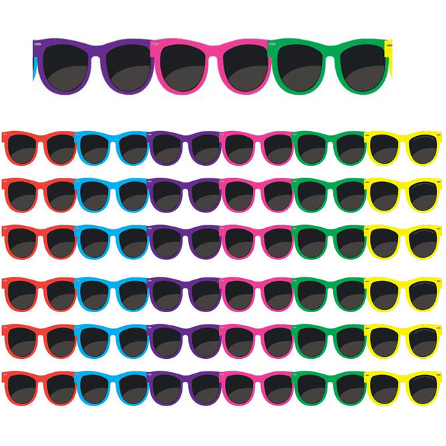 HYGLOSS PRODUCTS INC. Hygloss® Sunglasses Die-Cut Border, 12 Strips/36 Feet Per Pack, 6 Packs