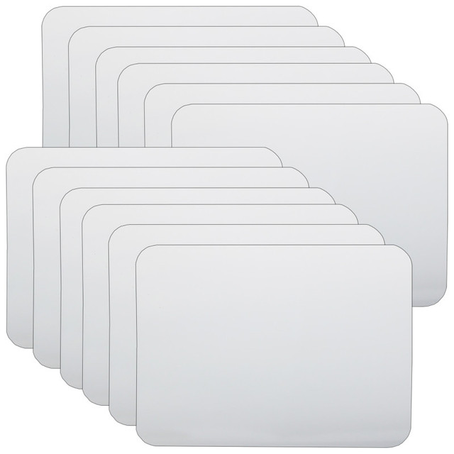 FLIPSIDE Flipside Products Two-Sided Dry Erase Board, 6" x 9", White, Pack of 12