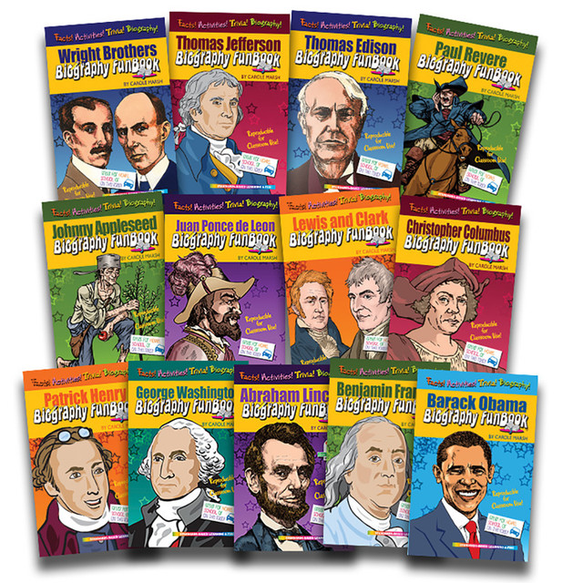 GALLOPADE Gallopade Presidents, Explorers and Inventions Set - Set of 13 Books