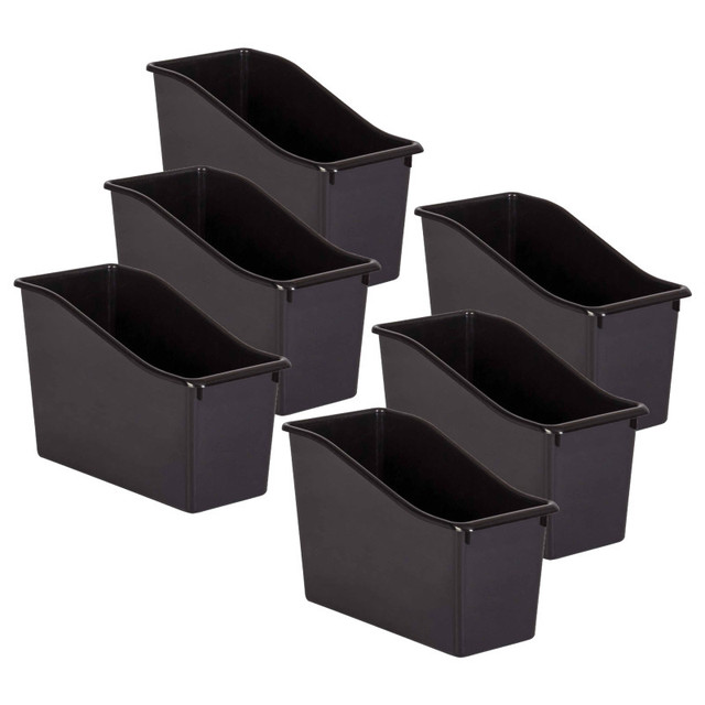 TEACHER CREATED RESOURCES Teacher Created Resources® Black Plastic Book Bin, Pack of 6