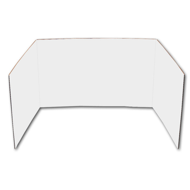 FLIPSIDE Flipside Products Corrugated Privacy Shield, 18" x 48", White, Pack of 24