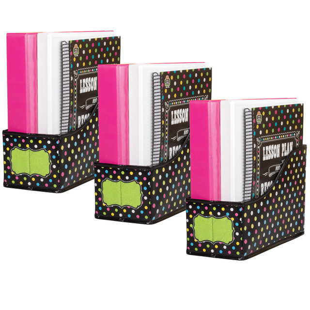 TEACHER CREATED RESOURCES Teacher Created Resources® Chalkboard Brights Book Bin, 5"W x 8"H x 11"D, Pack of 3