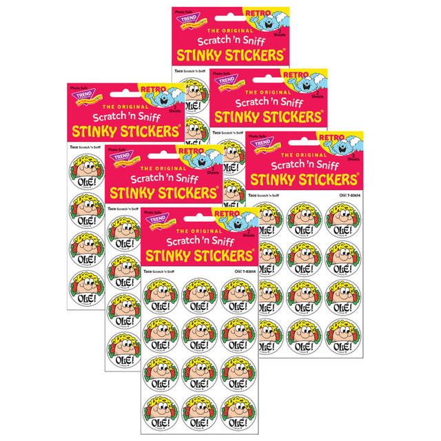 TREND ENTERPRISES INC. TREND Olé!/Taco Scented Stickers, 24 Per Pack, 6 Packs
