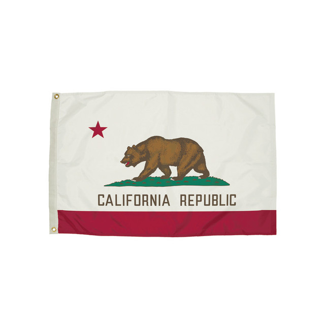 FLAGZONE LLC FlagZone Durawavez Nylon Outdoor Flag with Heading & Grommets, California, 3ft x 5ft