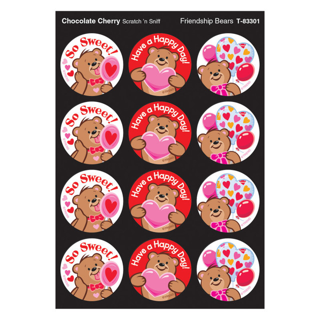 TREND ENTERPRISES INC. TREND Friendship Bears/Chocolate Cherry Stinky Stickers®, 48 Count