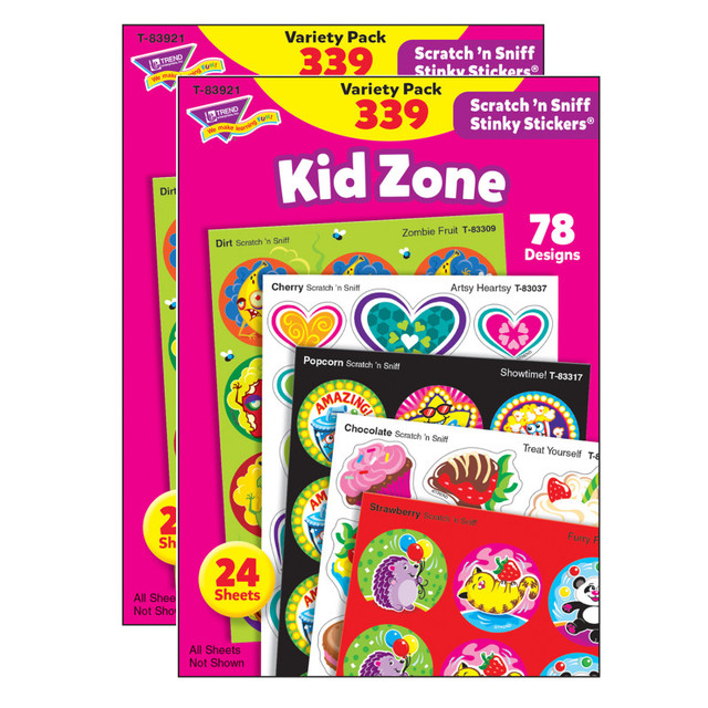 TREND ENTERPRISES INC. TREND Kid Zone Stinky Stickers® Variety Pack, 339 Count Per Pack, 2 Packs