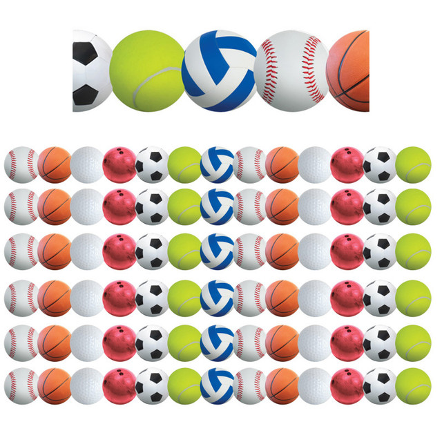 HYGLOSS PRODUCTS INC. Hygloss® Sports Balls Border, 36 Feet Per Pack, 6 Packs