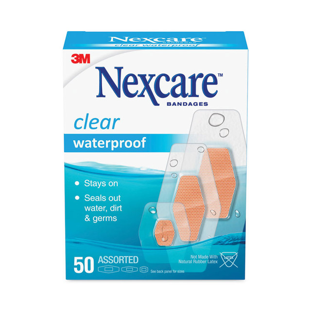 3M/COMMERCIAL TAPE DIV. Nexcare™ 432-50 Waterproof, Clear Bandages, Assorted Sizes, 50/Box