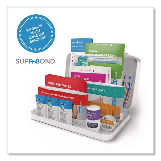 AERO HEALTHCARE SUREFILL™ AK10T 10 Series First Aid Kit, 72 Pieces, Metal Case