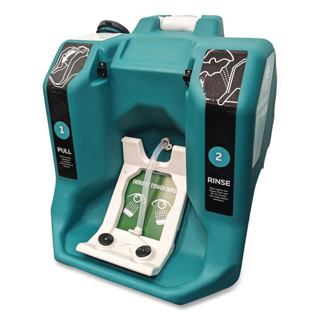 AERO HEALTHCARE NeutraFlush® NFS2048C Gravity Fed Eyewash Station with Drain Cart, 16 gal