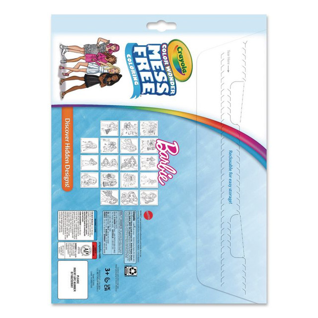BINNEY & SMITH / CRAYOLA 752859 Color Wonder Barbie Coloring Pad and Markers, Ages 3 and Up, 18 Pages