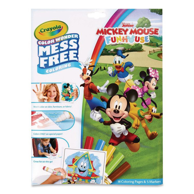 BINNEY & SMITH / CRAYOLA 757006 Color Wonder Mickey Mouse Clubhouse Coloring Book, Ages 3 and Up, 18 Pages