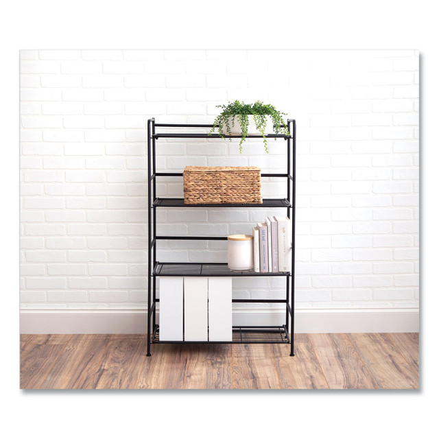 ADVANTUS CORPORATION 38701 FlipShelf Four-Shelf Unit, 26.5w x 12d x 43h, Black