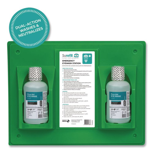 AERO HEALTHCARE NeutraFlush® AKEWP16US Emergency Eyewash Station, 16 oz Bottle, 2 Bottles/Station