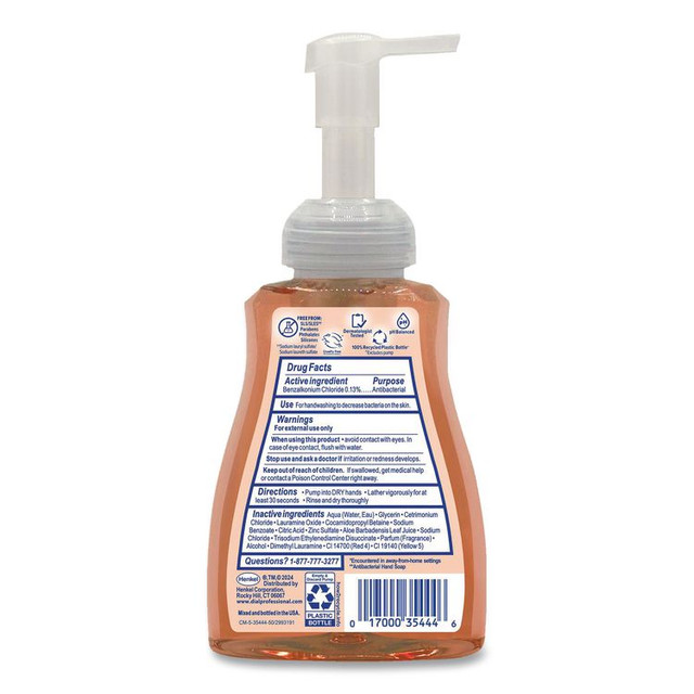 DIAL PROFESSIONAL 35446 Original Antibacterial Defense Foaming Hand Wash, Original, 10 oz, 8/Carton
