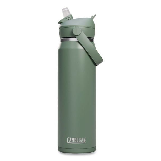 CAMELBAK 2855303001 Thrive FlipStraw Stainless Steel Vacuum Insulated Water Bottle, 32 oz, Moss