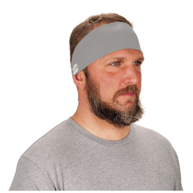 TENACIOUS HOLDINGS, INC. ergodyne® 12709 Chill-Its 6634 Performance Knit Cooling Headband, Polyester/Spandex, One Size Fits Most, Gray