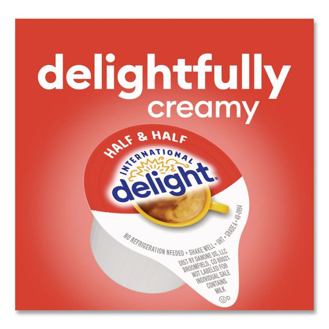 DEAN FOODS International Delight® 102042 Coffee House Inspirations Half and Half, 0.38 oz Mini Cups, 180/Carton
