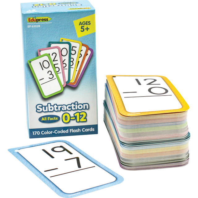 TEACHER CREATED RESOURCES Edupress™ Subtraction Flash Cards - All Facts 0-12