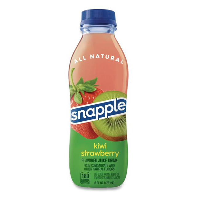 DR PEPPER SNAPPLE GROUP, INC. CAD00776 Flavored Juice Drink, Strawberry Kiwi, 16 oz Bottle, 24/Carton