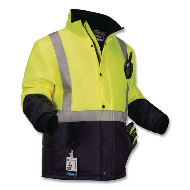 TENACIOUS HOLDINGS, INC. ergodyne® 41279 N-Ferno 6478 Class 2 Hi-Vis Freezer Jacket, 5X-Large, Lime