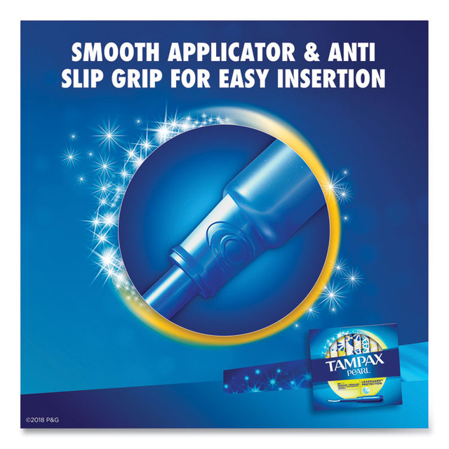 PROCTER & GAMBLE Tampax® 00454 Pearl Tampons, Regular, 18/Box