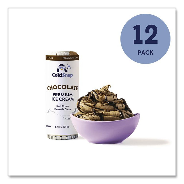 COLDSNAP 600039 Ice Cream Pod, Chocolate, 5.2 oz Single Serve Pod for ColdSnap Machine, 12/Carton