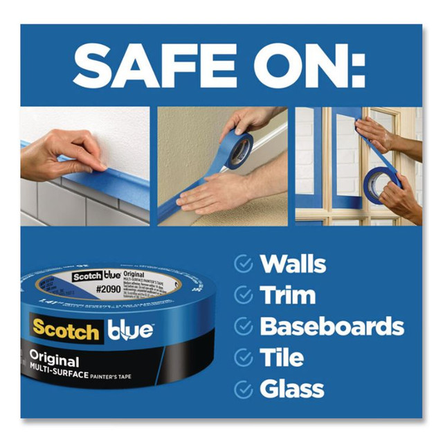 3M/COMMERCIAL TAPE DIV. ScotchBlue™ 70006576972 Original Multi-Surface Painter's Tape, 3" Core, 0.70" x 60 yds, Blue