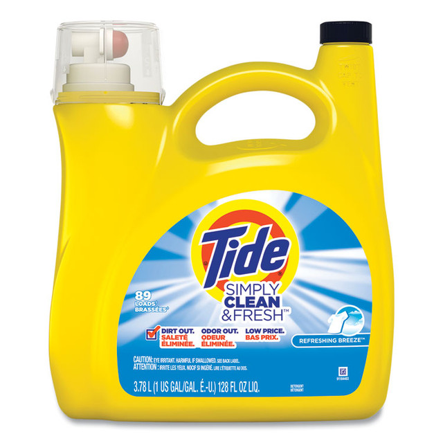 PROCTER & GAMBLE Tide® 8913144311 Simply Clean and Fresh Laundry Detergent, Refreshing Breeze, 138 oz Bottle