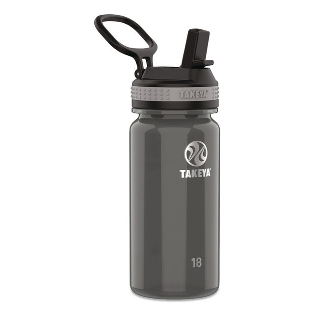 TAKEYA USA CORPORATION 51464 Tritan Plastic Water Bottle, 18 oz, 1 Royal Bottle, 1 Black Bottle, 2/Pack