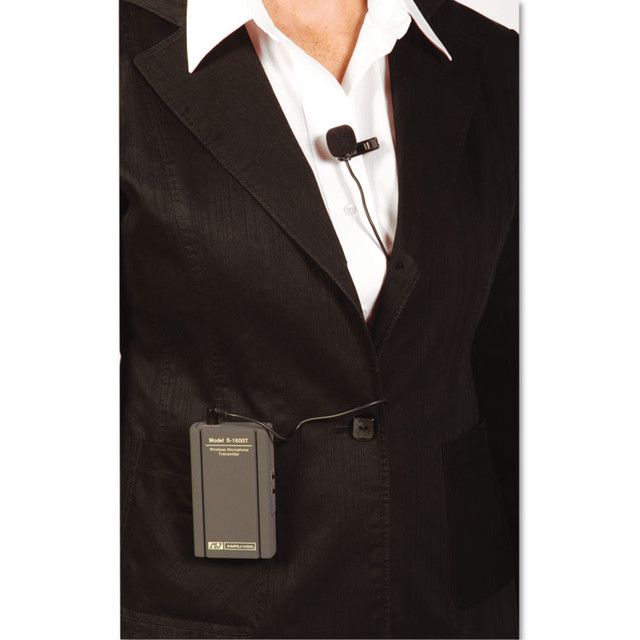 AMPLIVOX PORTABLE SOUND SYS. SW450-MH Presidential Plus Wireless Lectern, 50 W, 25.5 x 20.5 x 46.5, Mahogany