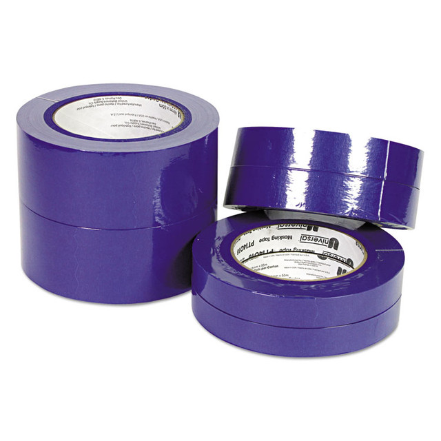 UNIVERSAL OFFICE PRODUCTS PT14025 Premium Blue Masking Tape with UV Resistance, 3" Core, 24 mm x 54.8 m, Blue, 2/Pack