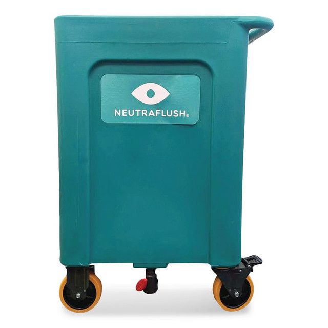 AERO HEALTHCARE NeutraFlush® NFSCART01 Rolling Drain Cart Stand for 16 Gal Eyewash Station, 21 x24 x 33.75, Green