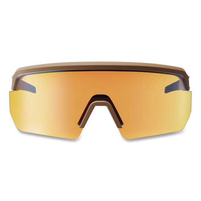 TENACIOUS HOLDINGS, INC. ergodyne® 55232 Skullerz AEGIR Color Enhancing Anti-Scratch and Enhanced Anti-Fog Safety Glasses with Mirror Lens, Matte Desert Frame, Yellow