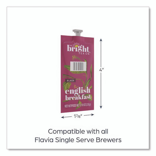 MARS, INC. The Bright Tea Co. MDRB507 Tea Freshpack Pods, English Breakfast, 0.1 oz, 100/Carton