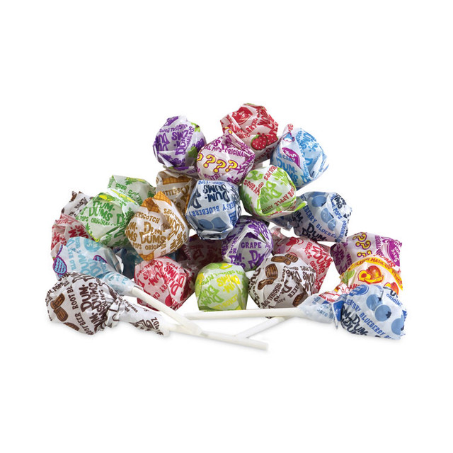 SPANGLER CANDY COMPANY 534 Dum-Dum-Pops, Assorted Flavors, Individually Wrapped, Bulk 30 lb Carton