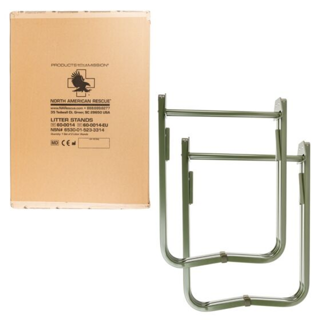 North American Rescue 60-0014 Litter Stands (Set of 2) - 33 in.