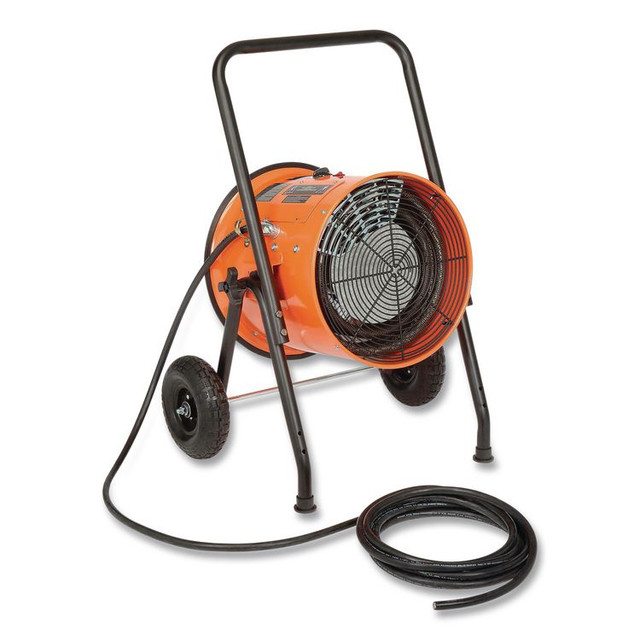 GLOBAL INDUSTRIAL 653672 Portable Salamander Heater with Adjustable Thermostat, 480 V, 15,000 W, 21.59 x 28 x 38.5, Orange