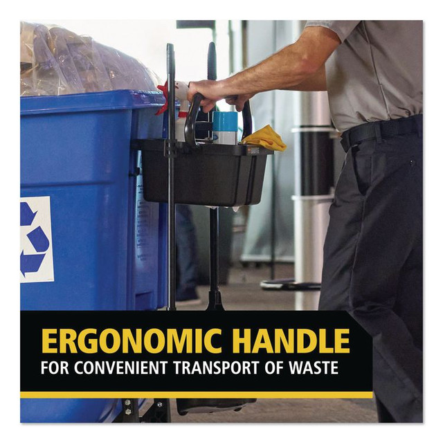 RUBBERMAID COMMERCIAL PROD. 2221459 BRUTE Ergonomic Rotomolded Tilt Truck Handle and Caddy, 25.45 x 12.82 x 15, Black
