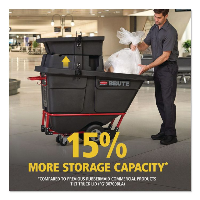 RUBBERMAID COMMERCIAL PROD. 2221456 BRUTE Rotomolded Tilt Truck Lid, 28.85 x 57.10 x 9.7, Black