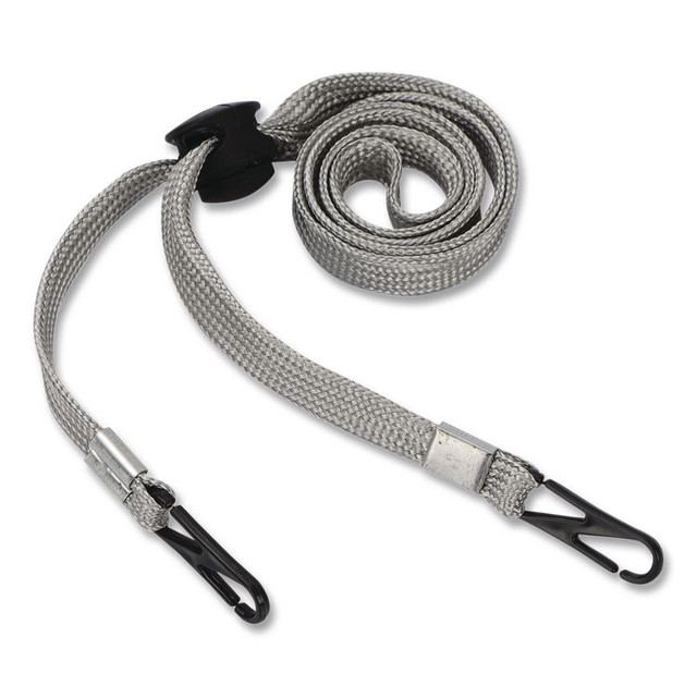 CLIQ-IT CL61312GY Face Mask Lanyard, Plastic Fastener, 30" Long, Gray