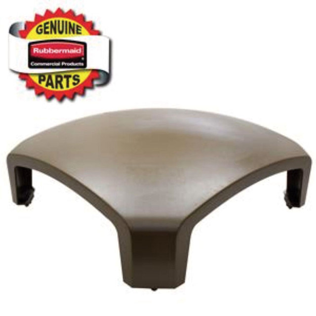 RUBBERMAID COMMERCIAL PROD. 3975L1DWOOD Dome Top for Landmark Series Waste Receptacle, Square, 26 x 16 x 11.25, Driftwood
