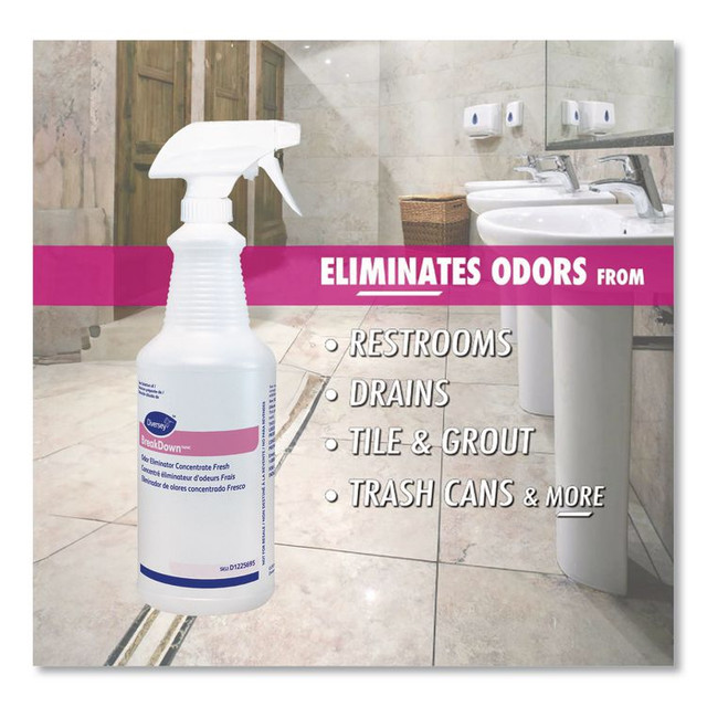 DIVERSEY D1225695 BreakDown Empty Spray Bottle, 32 oz, Clear, 12/Carton