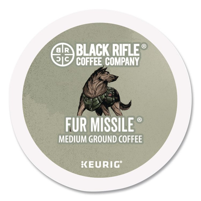 KEURIG DR PEPPER Black Rifle® Coffee Company 5510 Fur Missile Coffee K-Cups, 22/Box