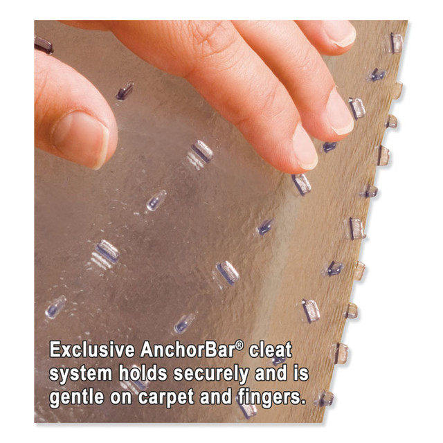 E.S. ROBBINS ES 141028 Natural Origins Biobased Chair Mat for Low Pile Carpeted Floors, Rectangular, Straight Edges, 36" x 48", Clear