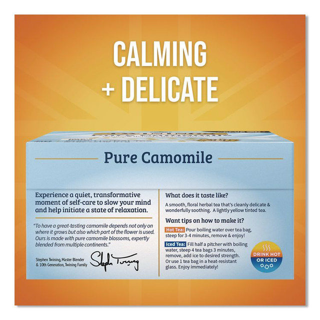 TWININGS NORTH AMERICA INC TNA53651 Tea Bags, Pure Camomile, 0.05 oz Tea Bag, 50/Box