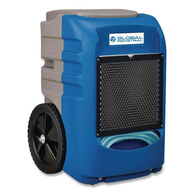 GLOBAL INDUSTRIAL 653660 Low Grain Refrigerant Dehumidifier with Pump, 75 Pints, 18 x 20 x 20, Blue