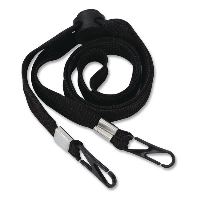 CLIQ-IT CL61312BL Face Mask Lanyard, Plastic Fastener, 30" Long, Black