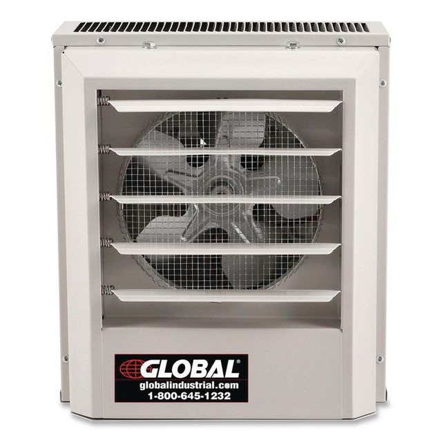 GLOBAL INDUSTRIAL 246725 Unit Heater, Horizontal or Vertical Downflow, 5,000 W, 14.13 x 8.5 x 16, White